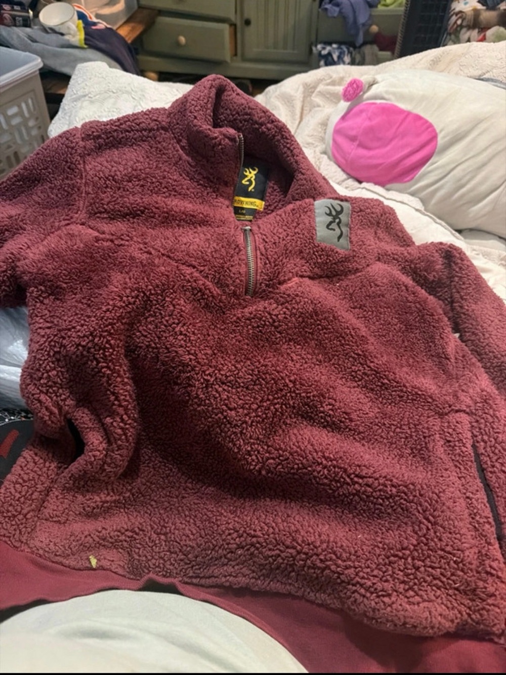 Browning Women's Sherpa Pullover Jacket - Burgundy